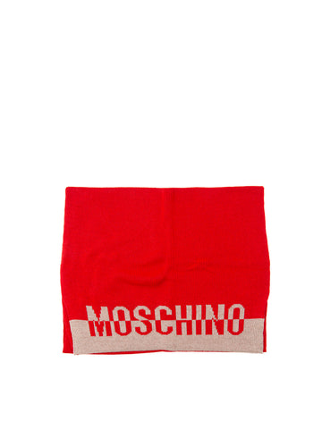 Scarf Red Moschino Woman