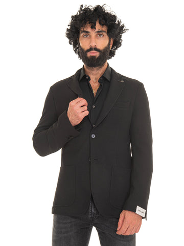 Paoloni Men's Black Jersey Jacket