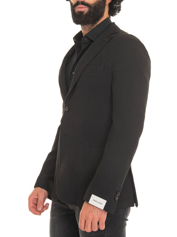 Paoloni Men's Black Jersey Jacket