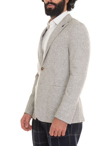 Deconstructed unlined jacket Light gray Paoloni Man