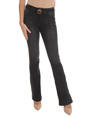 5-pocket Flora Denim black jeans Pinko Donna