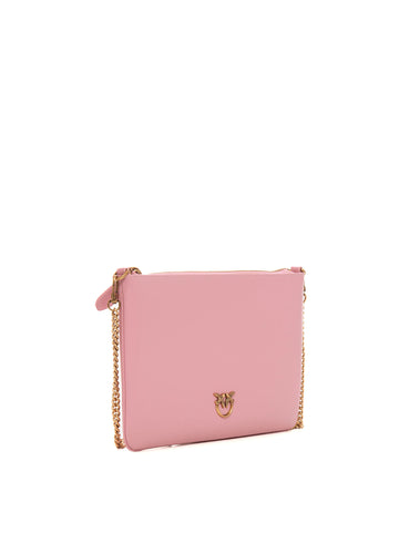 Small Flat Classic clutch bag Pink Pinko Woman