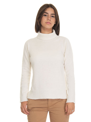 Cream Quality First Donna wool sweater