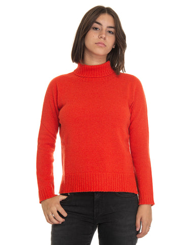 Quality First Woman Orange wool sweater