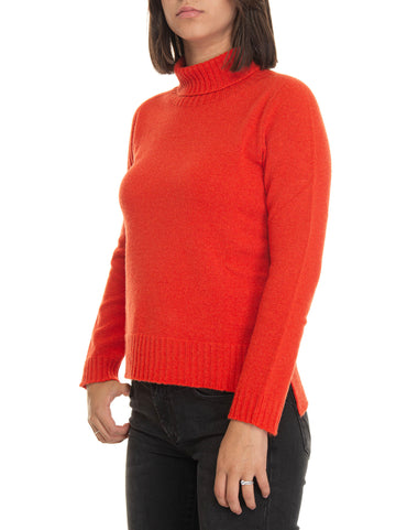 Quality First Woman Orange wool sweater