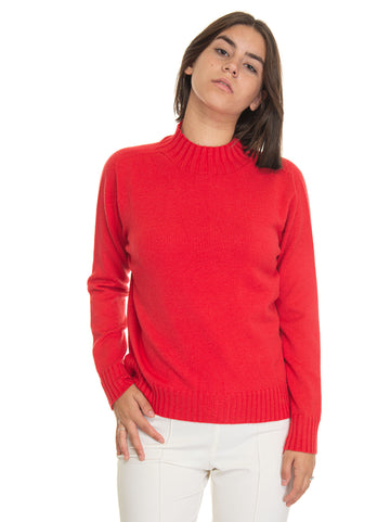 Maglia in lana Rosso Quality First Donna