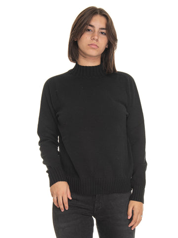 Black Quality First Women's wool sweater