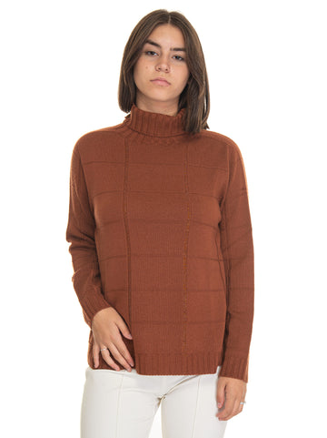Brown Quality First Woman wool sweater