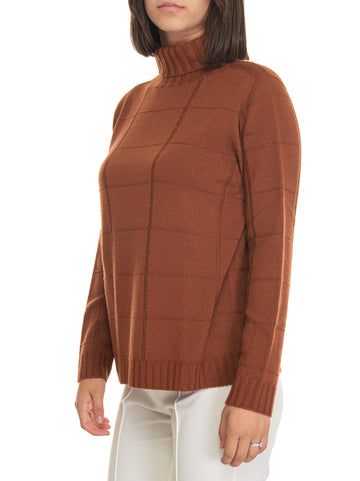 Brown Quality First Woman wool sweater