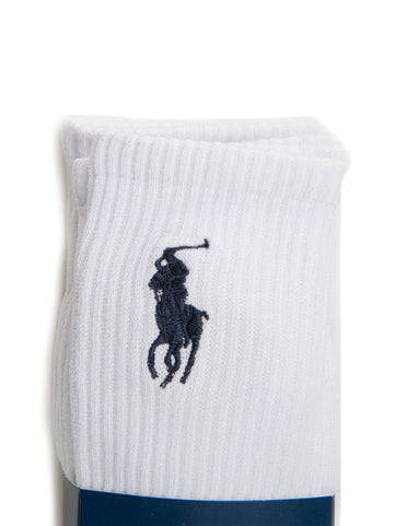 Set of 3 White Ralph Lauren Men's Socks