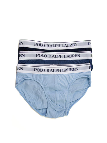 Set of 3 Ralph Lauren Men's Blue-Celestial Briefs