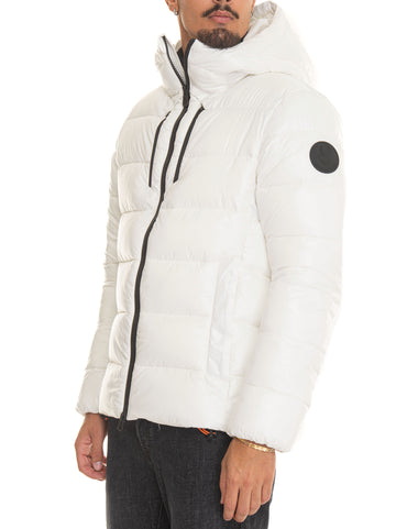 MAXIME White Save the Duck Men's Hooded Jacket