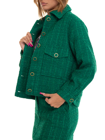 Suncoo Women's Enzo Green Bomber Jacket