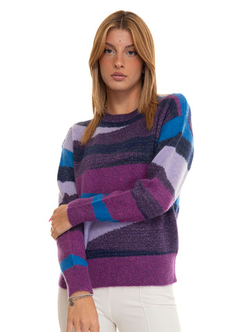 PRESOR Purple Suncoo Women's Crew Neck Sweater