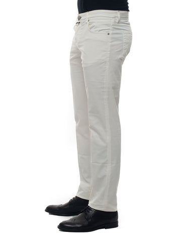 Caraciolo White 5-pocket trousers Luigi Borrelli Man