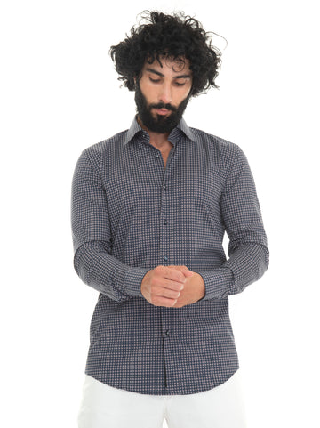 Blue-red casual shirt by BOSS Man
