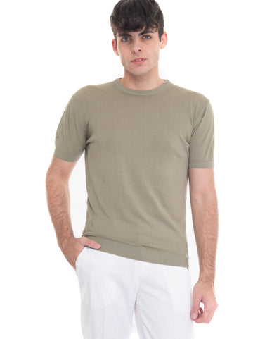 T-shirt in maglina Verde Detwelve Uomo