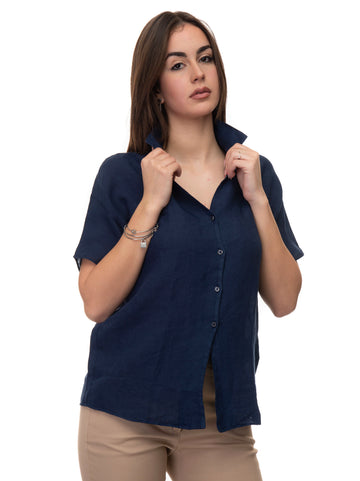 Camicia in lino Blu Fay Donna