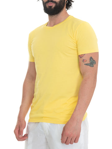 T-shirt girocollo mezza manica Giallo Gallo Uomo