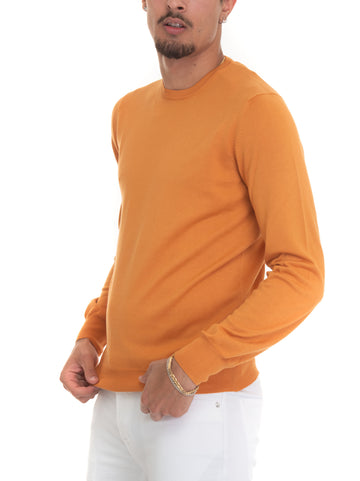 Gran Sasso Man Orange Round Neck Pullover