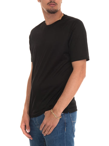 Short sleeve crew-neck t-shirt Black Gran Sasso Man