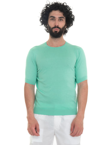 T-shirt in maglina Verde acqua Hindustrie Uomo