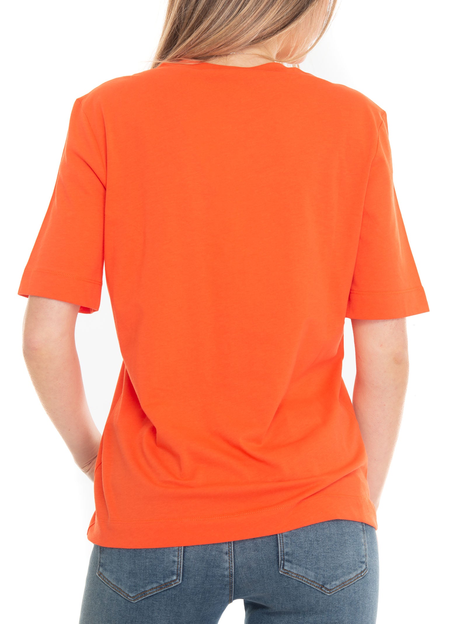 Love Moschino Women's Orange Crew-neck T-shirt