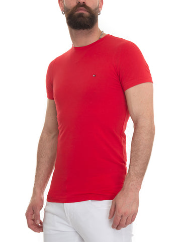 T-shirt girocollo Rosso Tommy Hilfiger Uomo