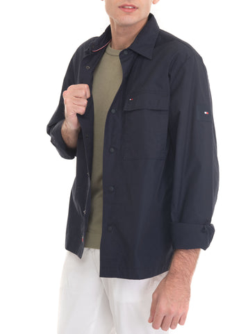 Camicia da uomo oversize Blu Tommy Hilfiger Uomo