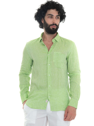 Camicia casual Verde Vincenzo De Lauziers Uomo