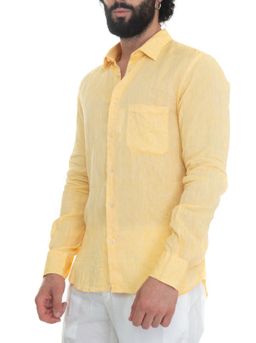 Vincenzo De Lauziers Man Yellow Casual Shirt