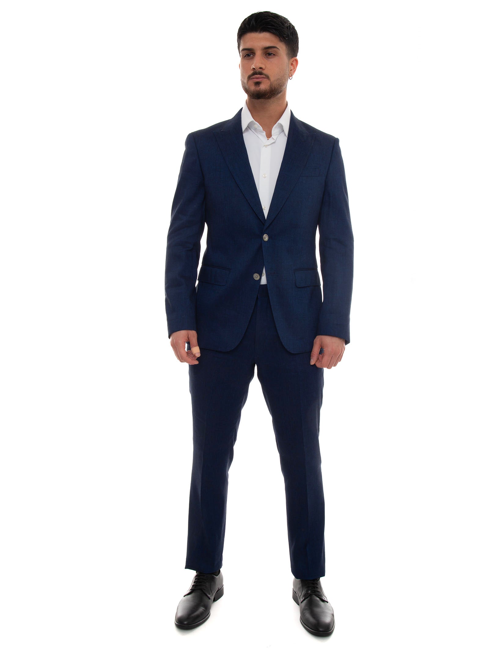 Blue linen suit by BOSS Menswear Scaglione Ischia