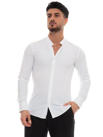 Camicia casual P-HANK-STANDUP Bianco BOSS Uomo