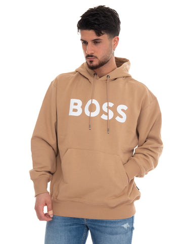 Hooded sweatshirt SULLIVAN08 Beige by BOSS Man