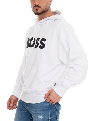 Hooded sweatshirt SULLIVAN11 White by BOSS Man