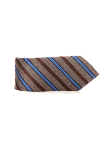 Beige-blue Canali men's silk tie