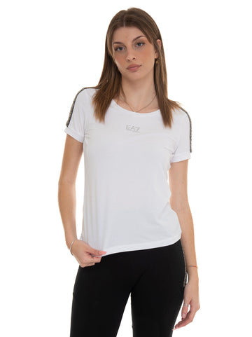 T-shirt girocollo Bianco EA7 Donna
