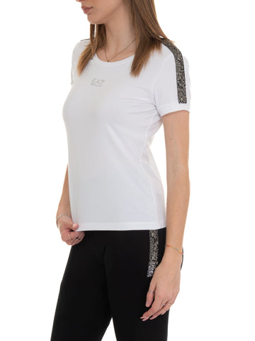 T-shirt girocollo Bianco EA7 Donna