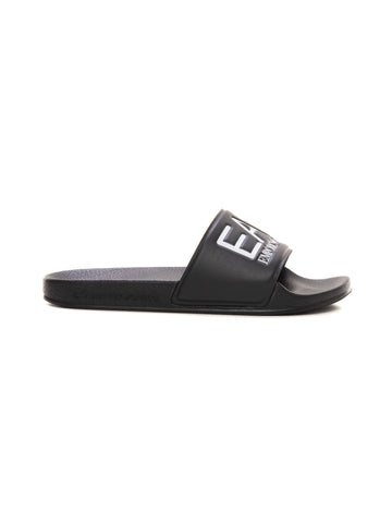 Black-white slippers EA7 Man