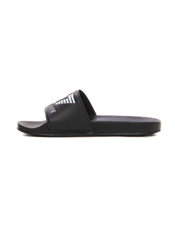 Black-white slippers EA7 Man