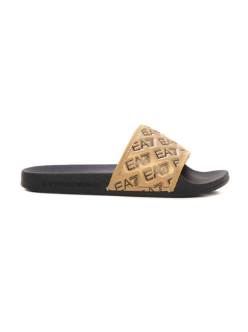 Black-gold slippers EA7 Man