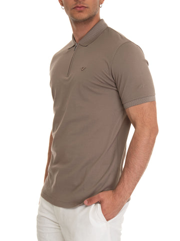 Mud short sleeve half zip polo shirt Emporio Armani Man