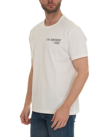 Half-sleeved crew-neck T-shirt White Fay Man