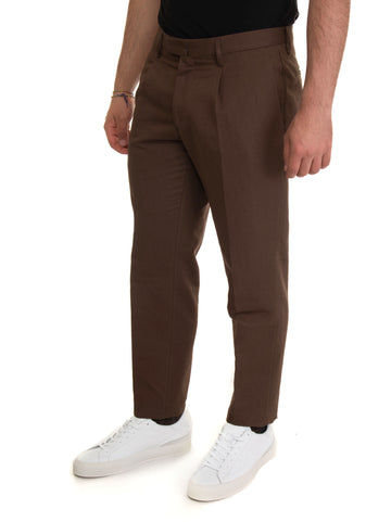 Pantalone modello chino Marrone Hindustrie Uomo
