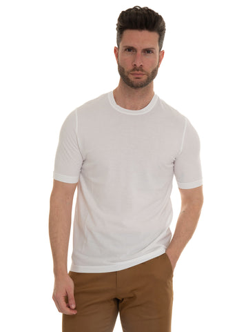 T-shirt girocollo Bianco Hindustrie Uomo