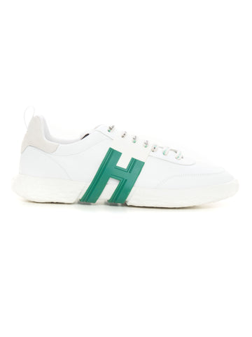 Sneakers in pelle 3R Bianco-verde Hogan Uomo