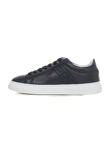 Leather sneakers with laces H365 Blue Hogan Man