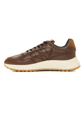 Leather sneakers with laces HYPERLIGHT Cuoio Hogan Man