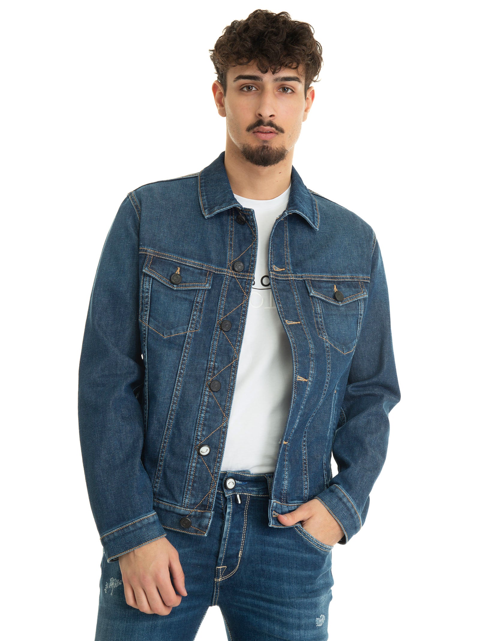 Giubbino in jeans Denim medio Jacob Cohen x Histores Uomo