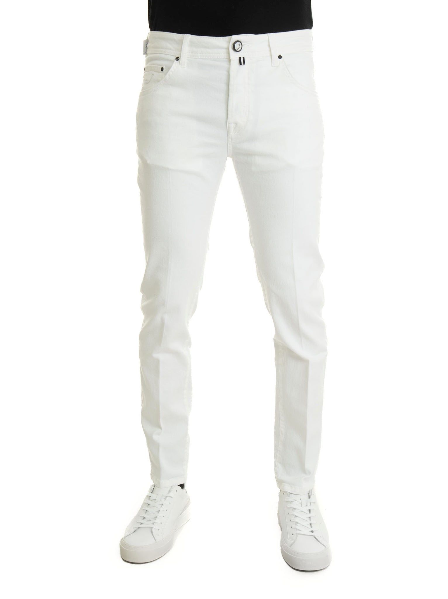 Jacob Cohen x Histores Men's White Denim 5-pocket Jeans